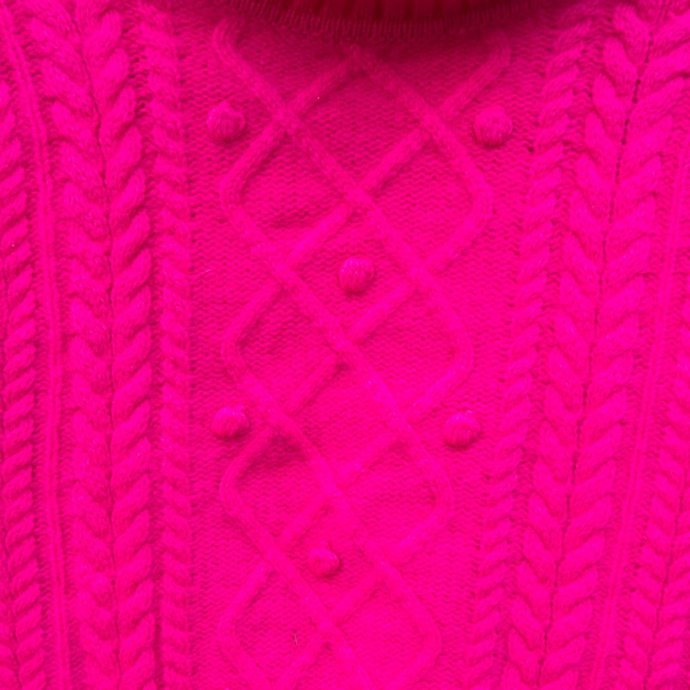 Charter Club Cashmere Cable Knit Sleeveless Turtleneck Sweater Size: M - Picture 3 of 9